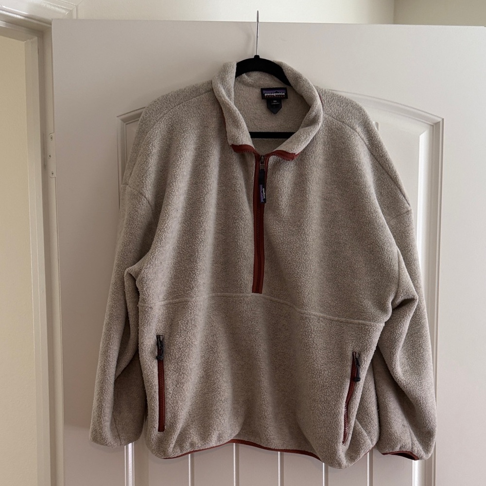 Patagonia Men's Tan Zip-Up Sweater